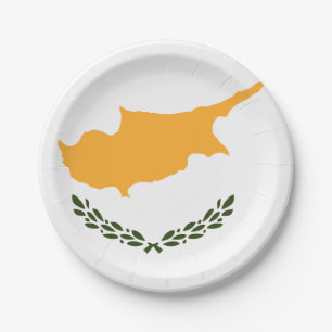 Cyprus Flag Paper Plate