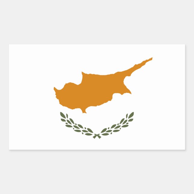 Cyprus Flag Rectangular Sticker (Front)