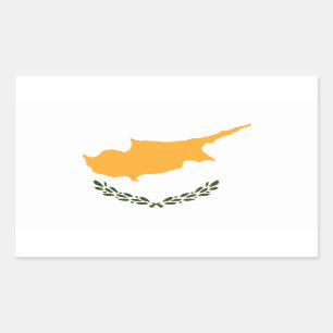 Cyprus flag rectangular sticker