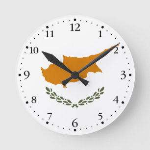 Cyprus Flag Round Clock