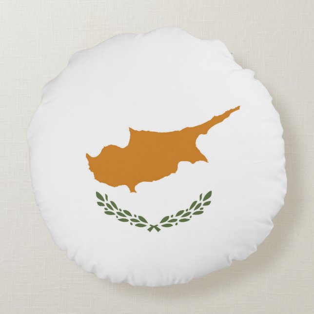 Cyprus flag round cushion (Back)