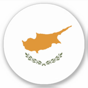 Cyprus Flag Round Sticker