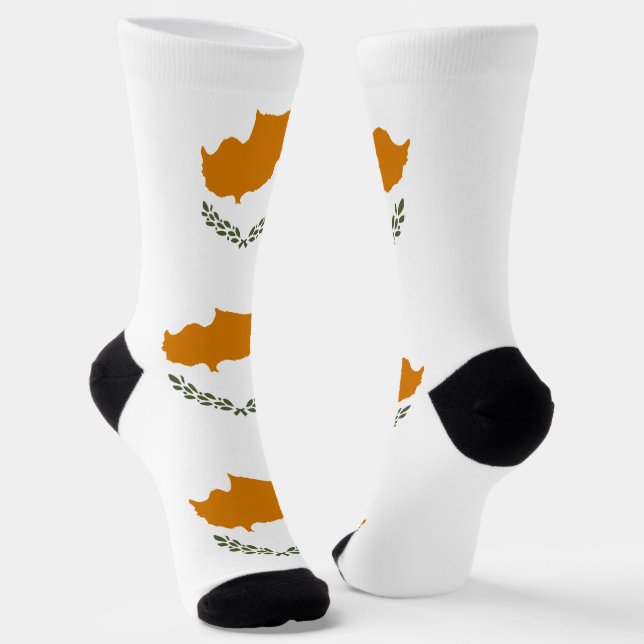 Cyprus Flag Socks (Angled)