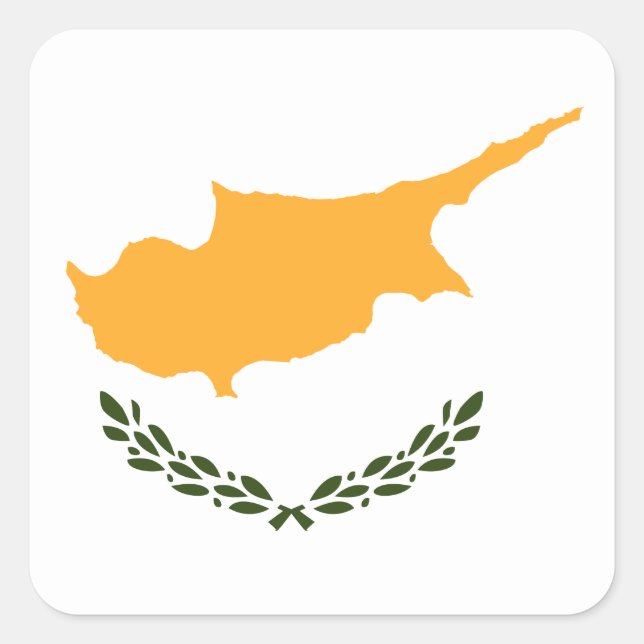 Cyprus Flag Square Sticker (Front)