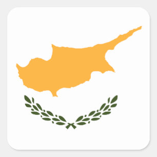Cyprus Flag Square Sticker
