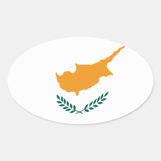 Cyprus Flag Sticker (Front)