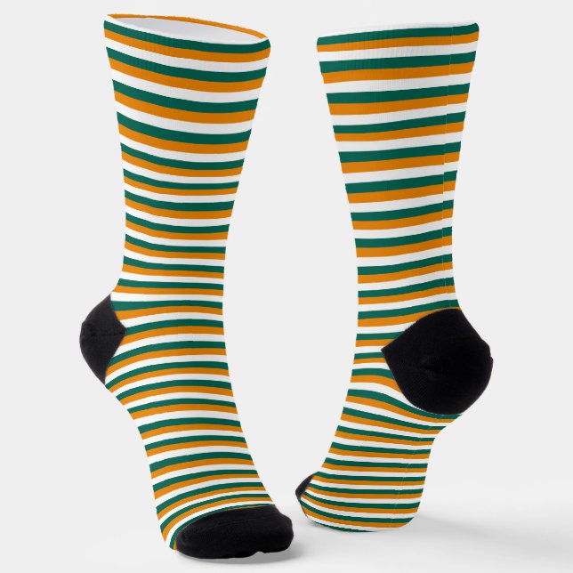 Cyprus flag stripes country symbol pattern lines socks (Angled)