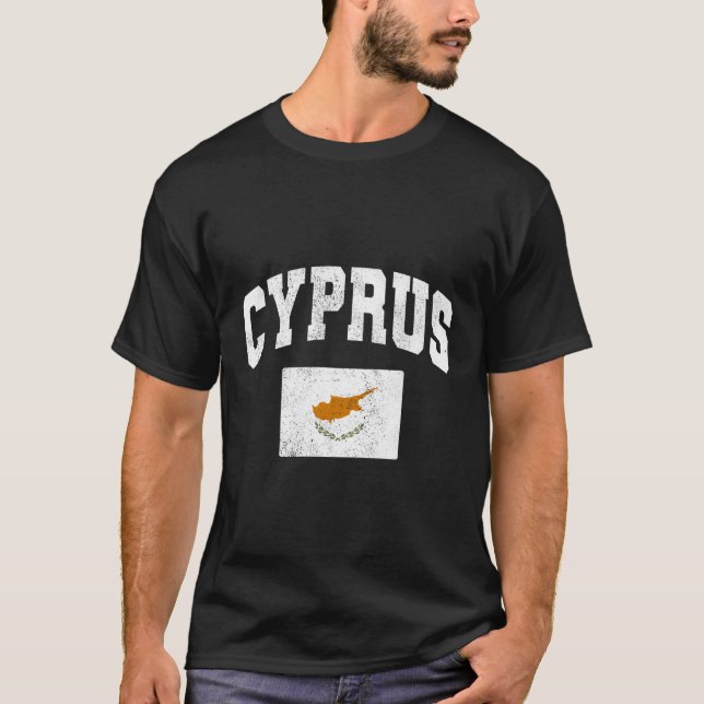 Cyprus Flag Throwback T-Shirt (Front)