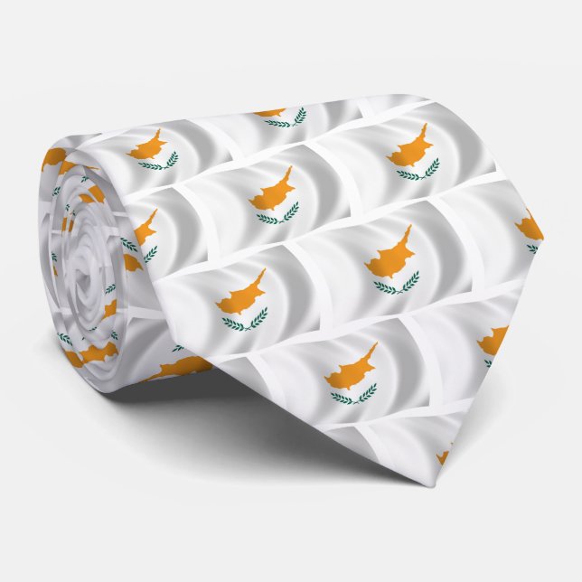 Cyprus Flag Tie (Rolled)