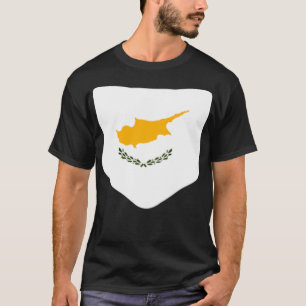Cyprus Flag with Printed Cypriot Flag Pocket Pullo T-Shirt
