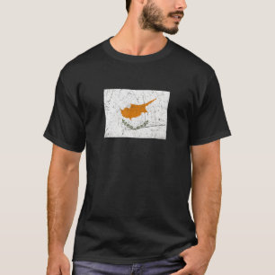 Cyprus Flag With Vintage Cypriot National Colours T-Shirt