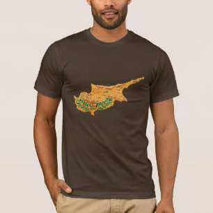 Cyprus Flagcolor Map T-Shirt