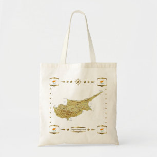 Cyprus Map + Flags Bag