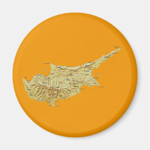 Cyprus Map Magnet