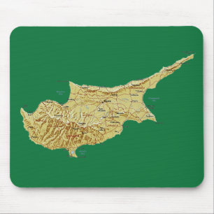Cyprus Map Mousepad