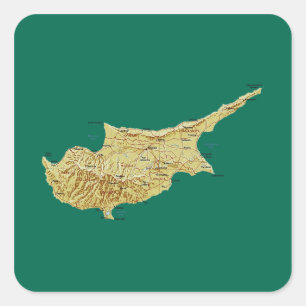 Cyprus Map Sticker