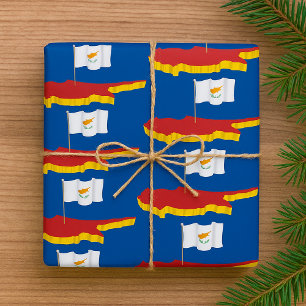 Cyprus Map Wrapping Paper