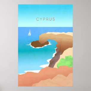 Cyprus Minimal Travel Poster