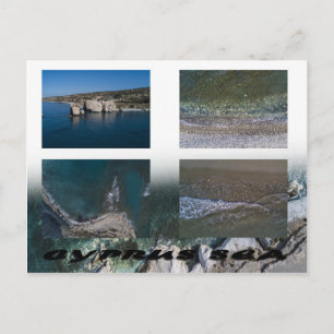 cyprus postcard nature sea multiview aphrodite roc