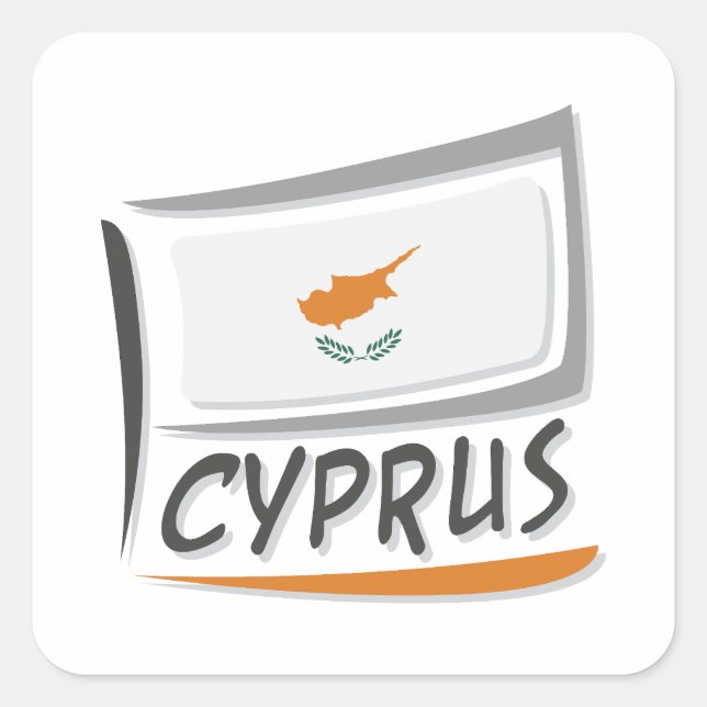Cyprus  Pride X Flag  Square Sticker (Front)