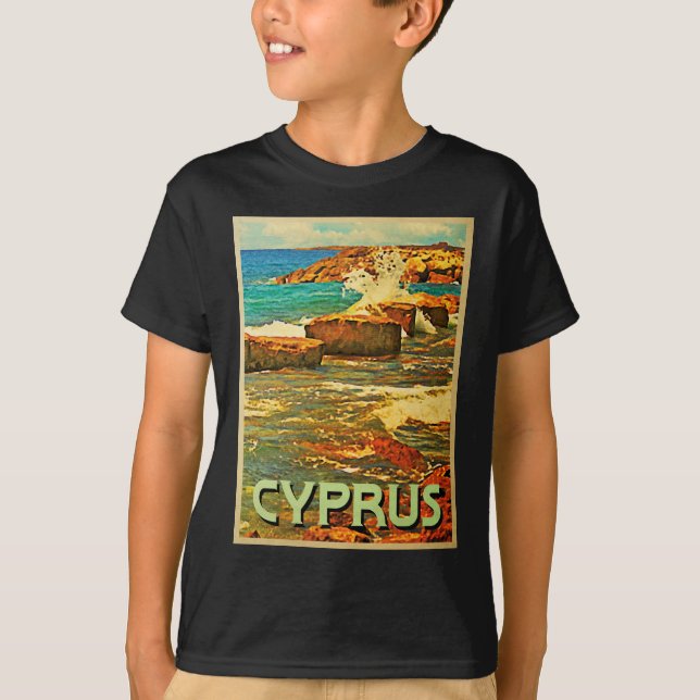 Cyprus Rocky Shore T-Shirt (Front)