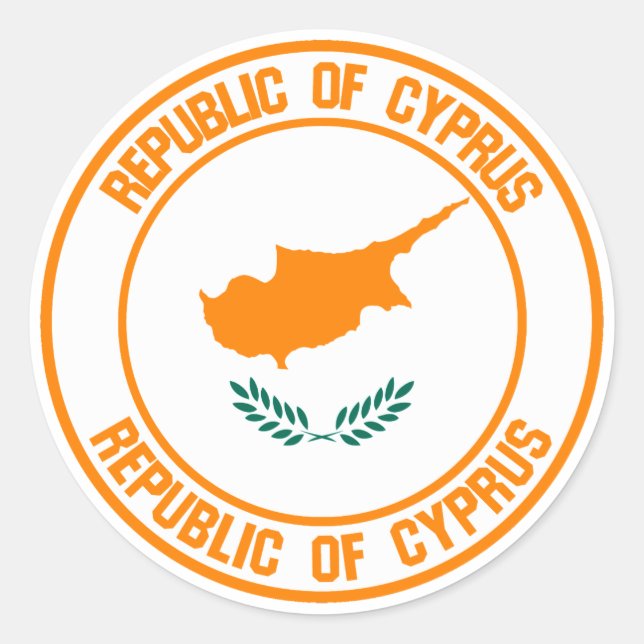 Cyprus Round Emblem Classic Round Sticker (Front)