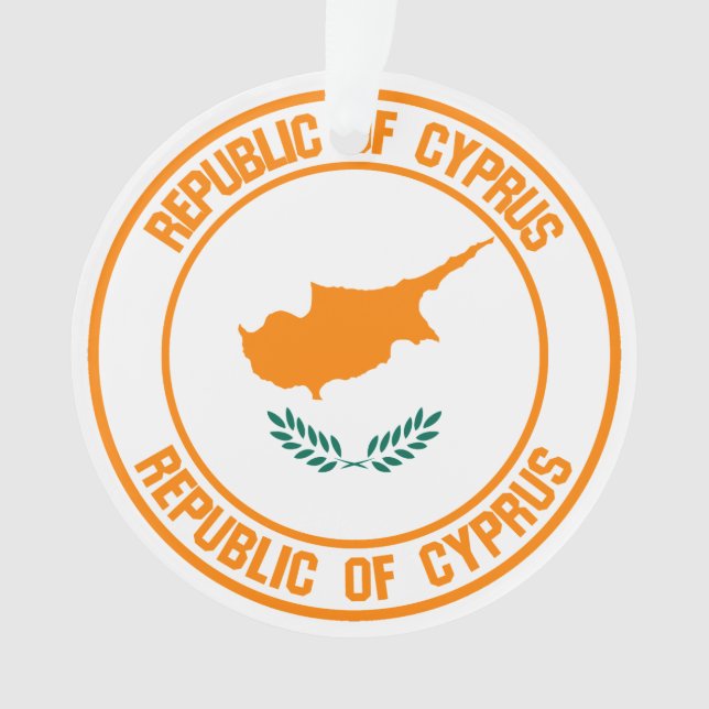 Cyprus Round Emblem Ornament (Front)