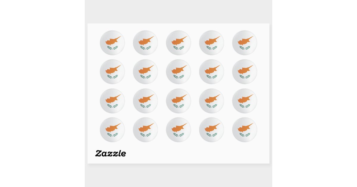 Cyprus Round Icon Flag Classic Round Sticker | Zazzle