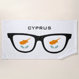 CYPRUS Shades custom text beach towel