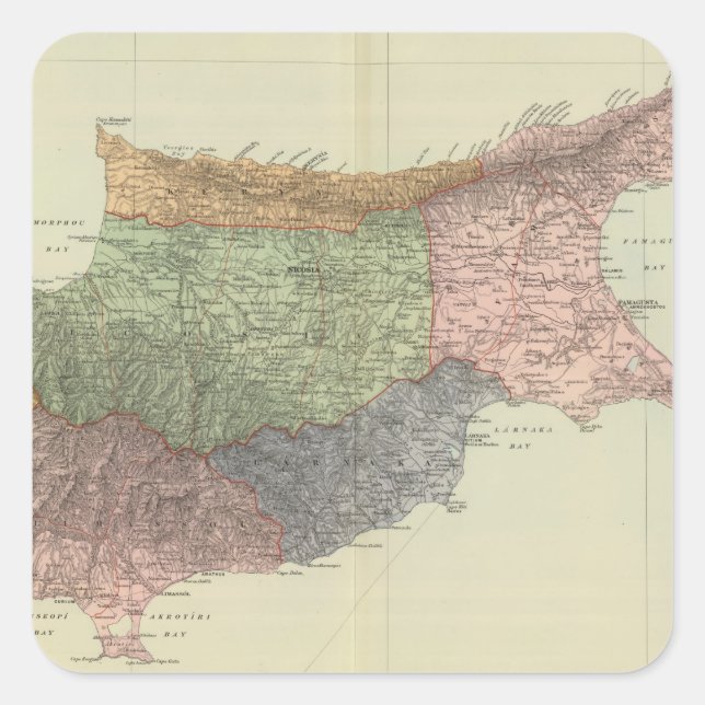 Cyprus Square Sticker (Front)