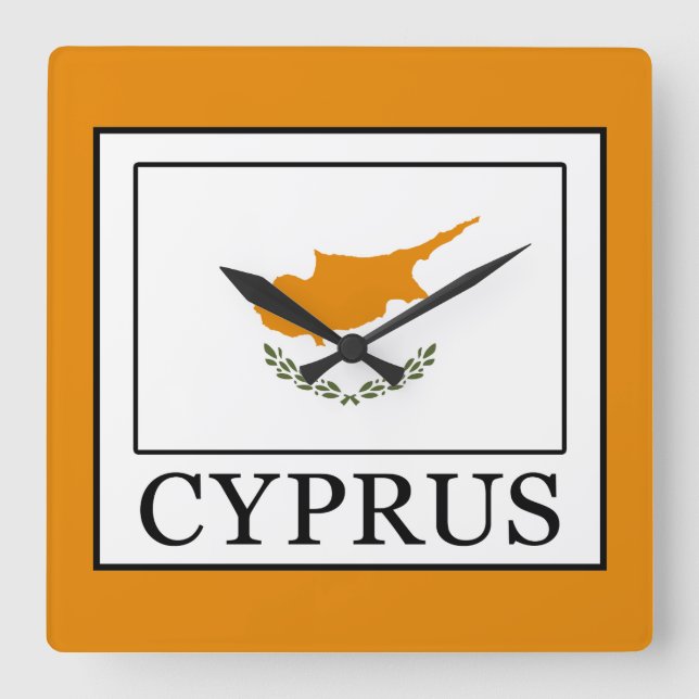 Cyprus Square Wall Clock (Front)