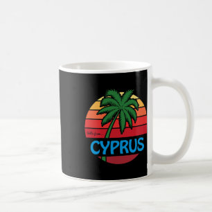 Cyprus Summer Palm Tree Beach Cypriot Souvenir Gra Coffee Mug