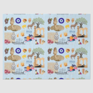  Cyprus Symbols Travel Lovers Tissue Paper