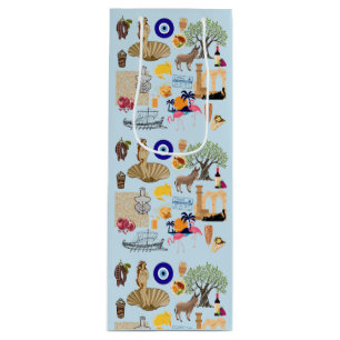 Cyprus Symbols Travel Lovers Wine Gift Bag