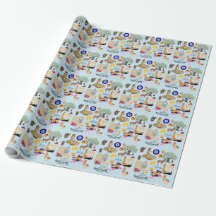 Cyprus Symbols Travel Lovers Wrapping Paper