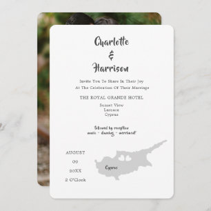 Cyprus Wedding Destination Photo Invitation