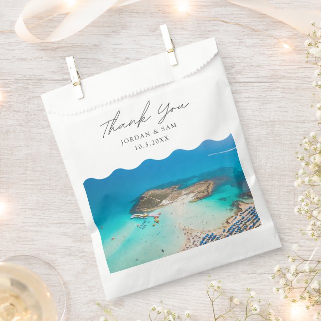 Cyprus Wedding Favour Protaras Thank You Photo Bags (Clipped)
