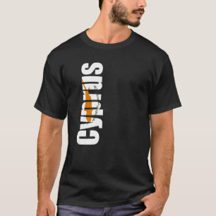 Cyprus with flag colours on the side of T-Shirt