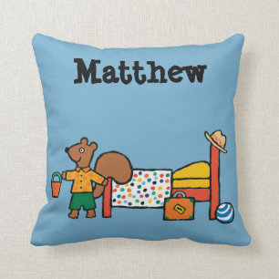 Cyril the Squirrel on Vacation Cushion