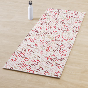 Cyrillic Yoga Mat