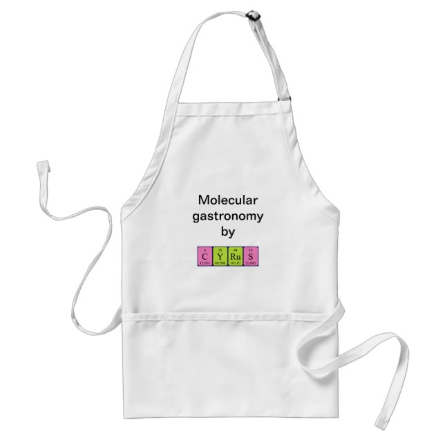 Cyrus periodic table name apron (Front)