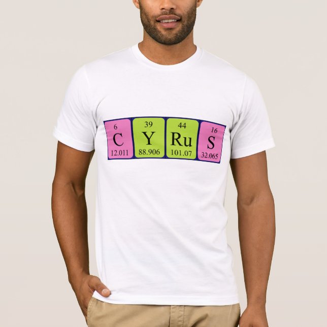 Cyrus periodic table name shirt (Front)