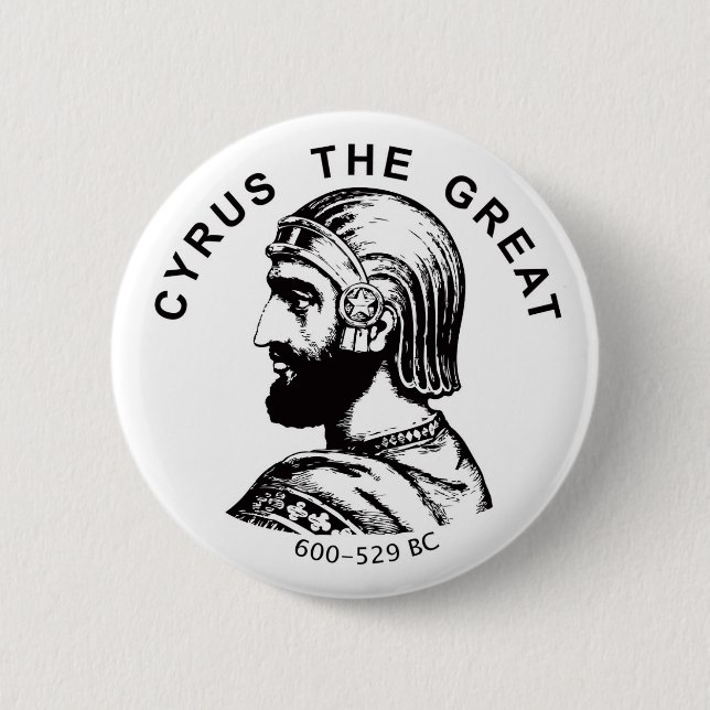 Cyrus the Great kourosh bozorg round button (Front)