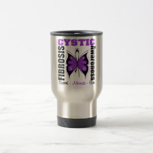 Cystic Fibrosis Awareness Butterfly Travel Mug