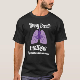 Cystic Fibrosis Awareness CF Warrior Purple Ribbon T-Shirt