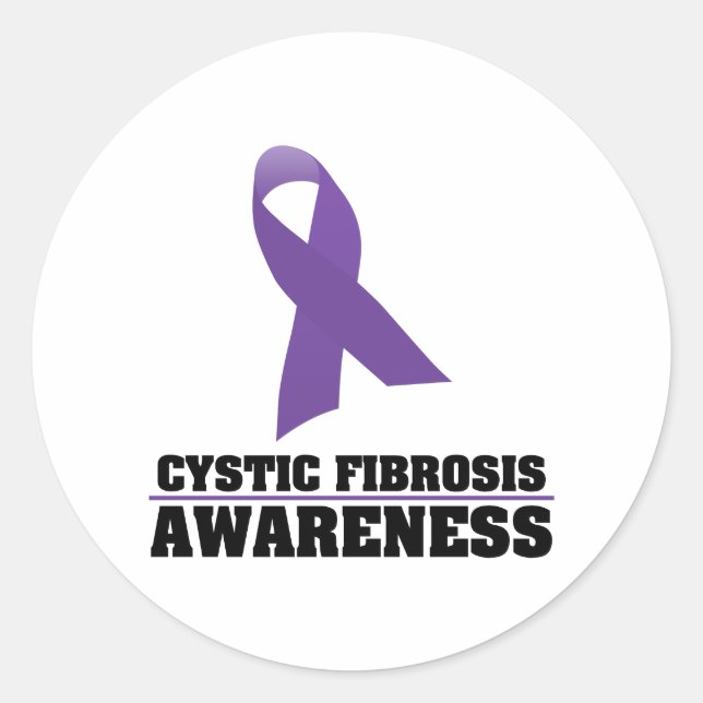 Cystic Fibrosis Awareness Classic Round Sticker (Front)