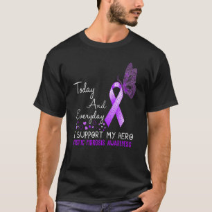 Cystic Fibrosis Awareness I Support My Hero Butter T-Shirt