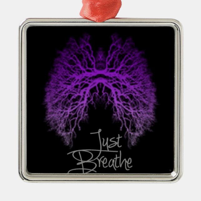 Cystic Fibrosis Awareness Metal Tree Decoration (Front)