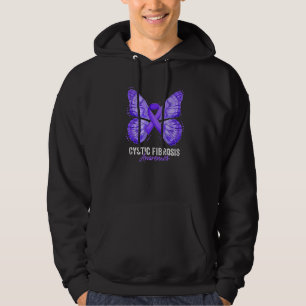 Cystic Fibrosis Awareness Month Butterfly Purple R Hoodie