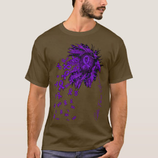 Cystic Fibrosis Awareness Sunflower ribbon flowers T-Shirt